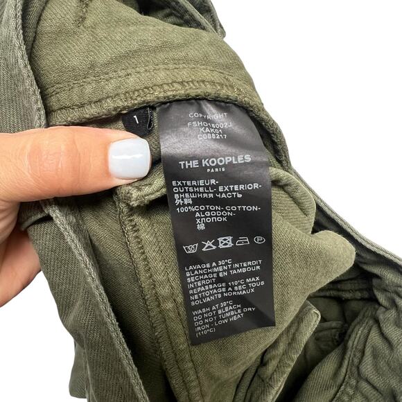 THE KOOPLES Lace Up Shorts‎ Olive Green Women’s Size 1 (Small) - Picture 8 of 13